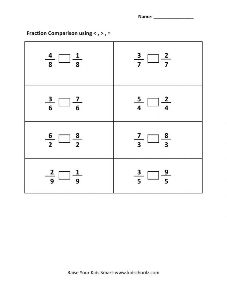 Th Grade Equivalent Fractions Printable Worksheets Printable Worksheets