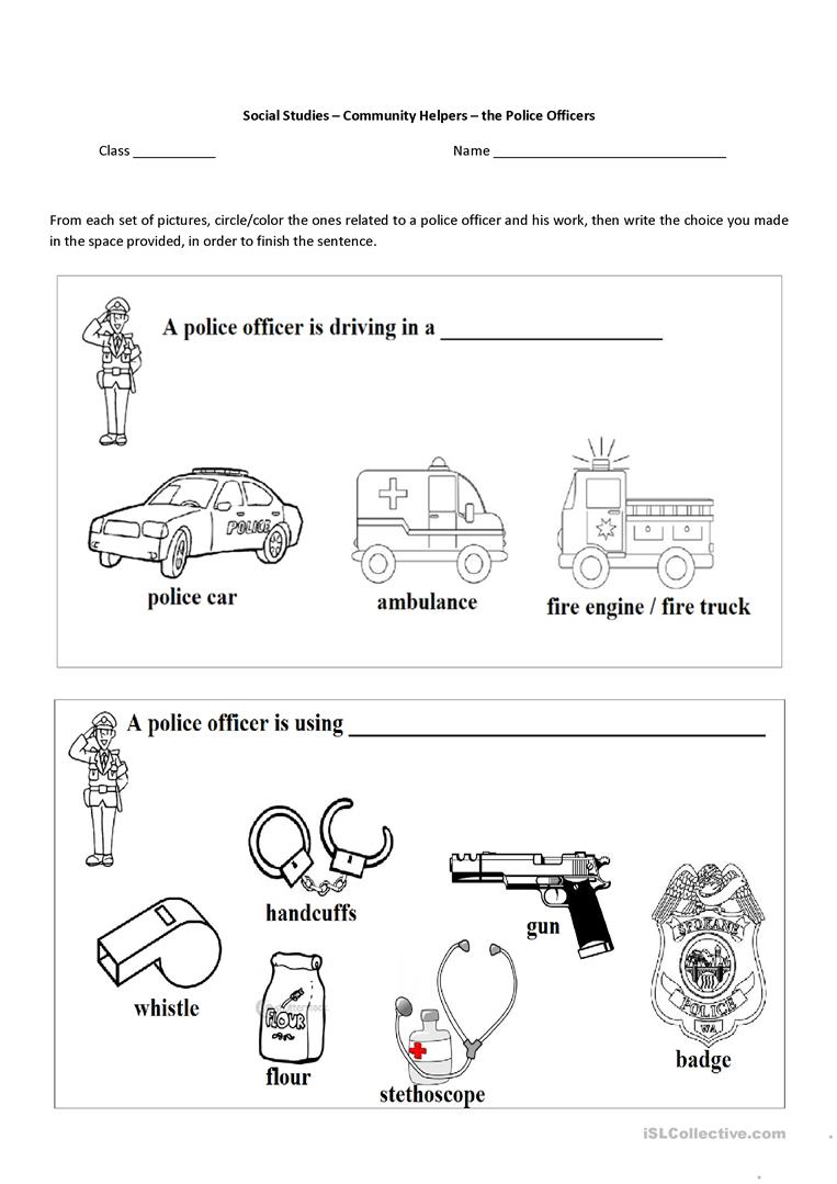 13 Free Esl Community Helpers Worksheets | Free Printable Community Helpers Worksheets For Kindergarten
