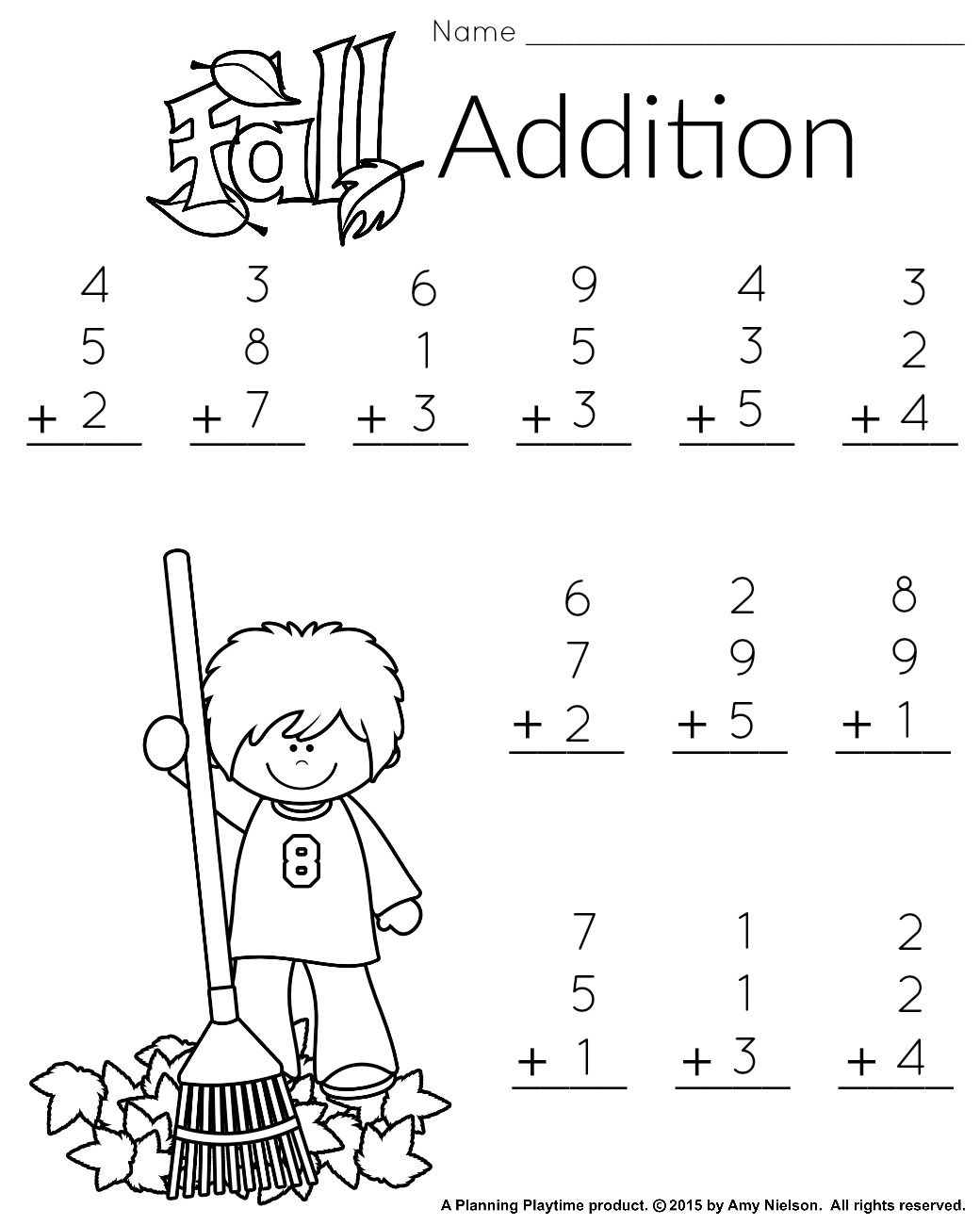 1St Grade Math And Literacy Worksheets With A Freebie! | Teachers | Free Printable Addition Worksheets For First Grade
