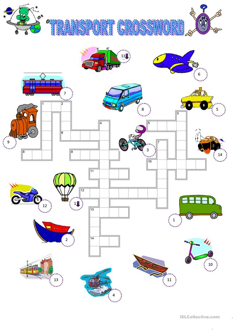 310 Free Esl Means Of Transport Worksheets - Free Printable | Free Printable Transportation Worksheets For Kids