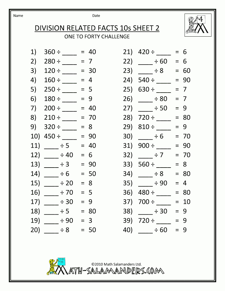 4Th Grade Math Worksheets Printable Free | Anushka Shyam | Pinterest | Free Printable Math Worksheets For Grade 4