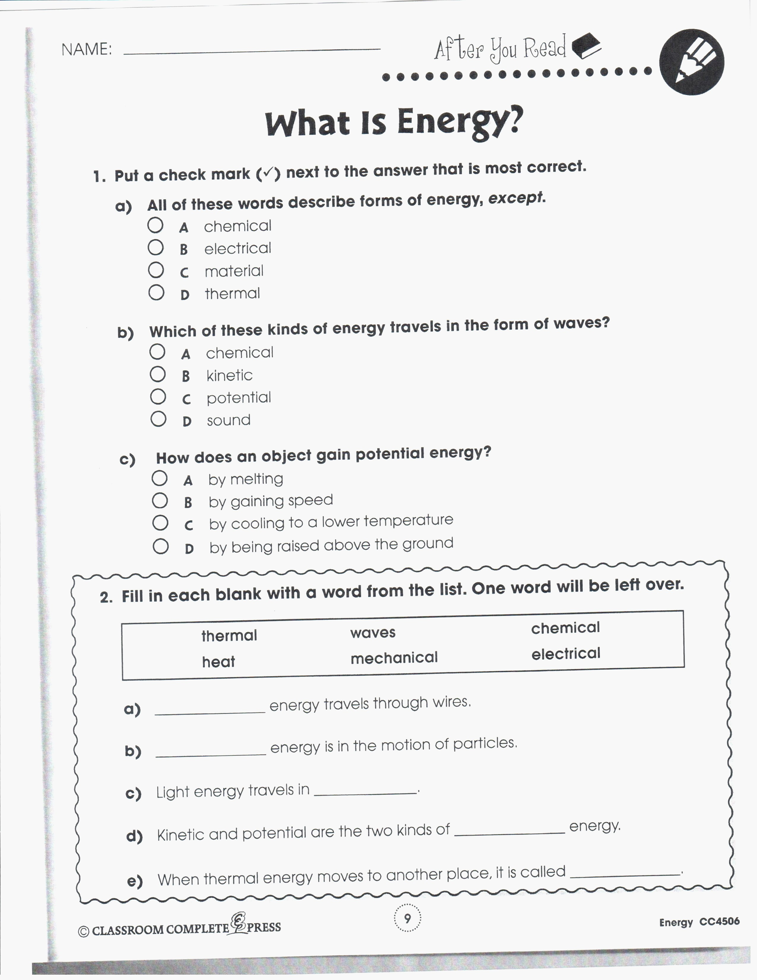 5Th Grade Science Worksheets Printable Free - Siteraven | Free Printable Fifth Grade Science Worksheets