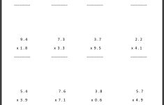 Free Printable Multiplication Worksheets For 6Th Grade
