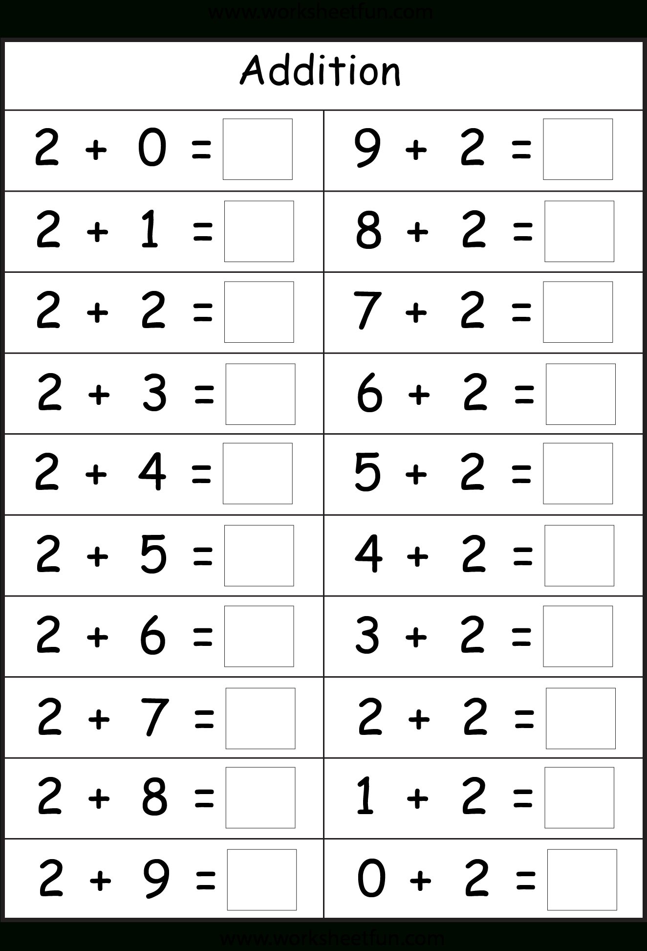 Addition Facts - 8 Worksheet | Printable Worksheets | Addition | First Grade Math Facts Printable Worksheets