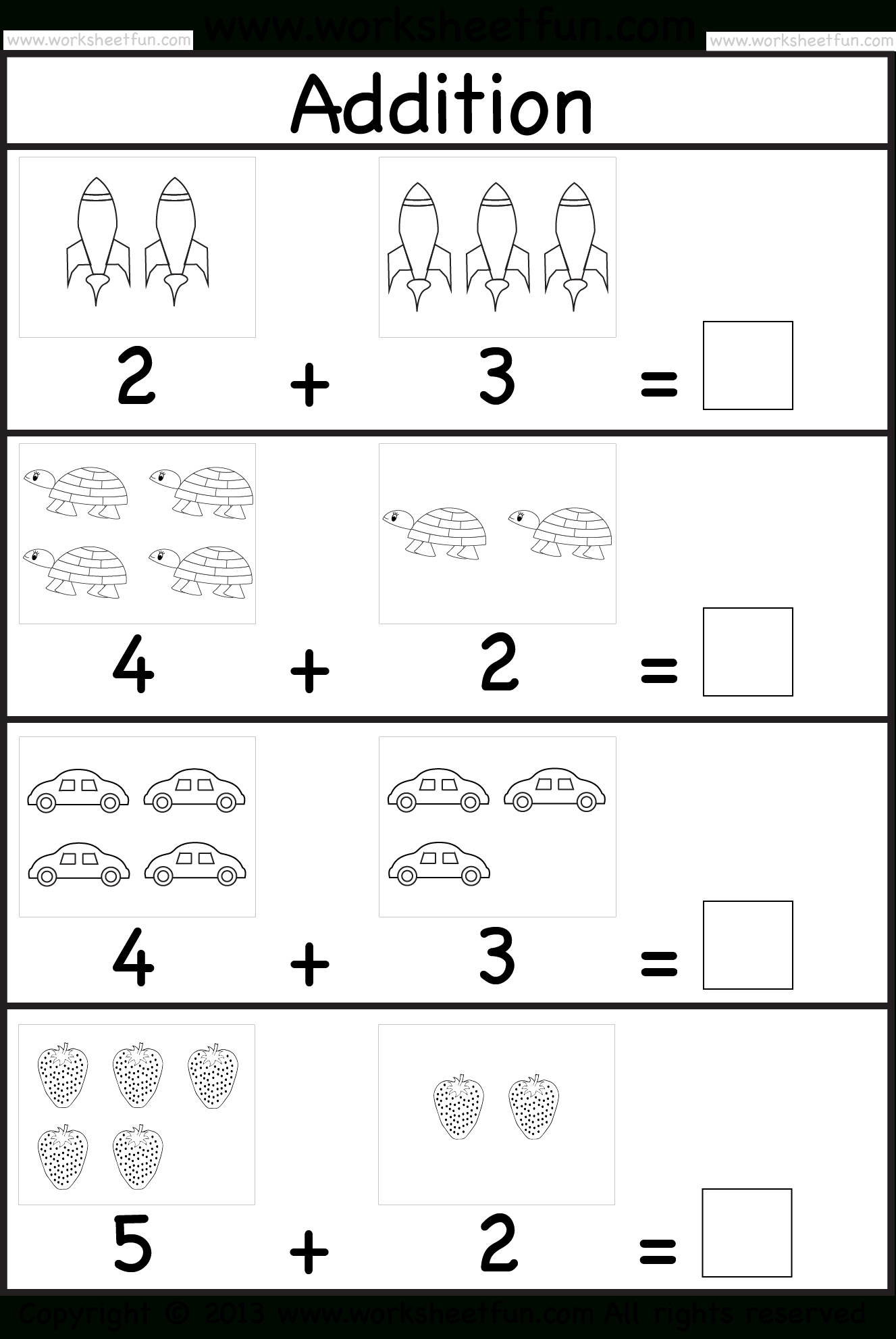 Addition Worksheet. This Site Has Great Free Worksheets For | Free Printable Preschool Addition Worksheets