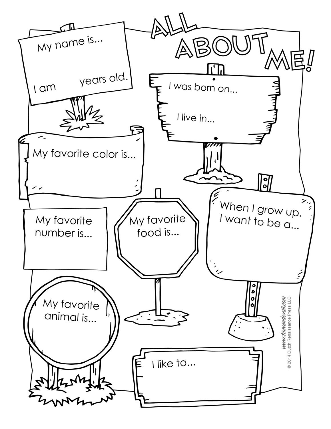 All About Me Printable Worksheet Woo Jr Kids Activities All About 