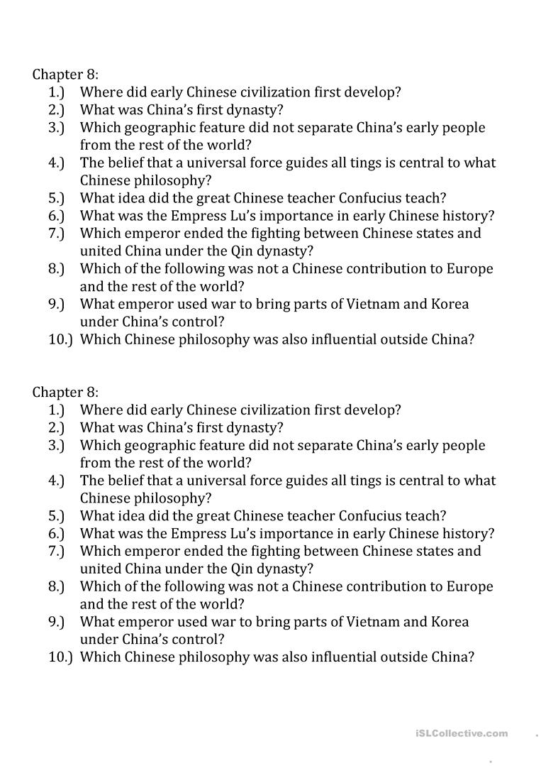 Ancient China Worksheet - Free Esl Printable Worksheets Madeteachers | Ancient China Printable Worksheets
