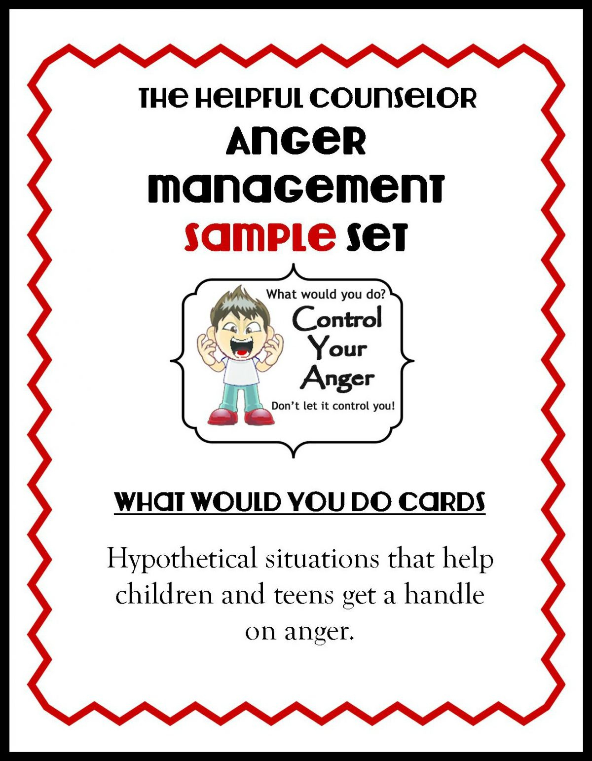 Anger Management Free Printable: Problem Solving - The Helpful Counselor | Anger Management Printable Worksheets