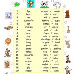 Baby Animals Worksheet   Free Esl Printable Worksheets Madeteachers | Owl Babies Printable Worksheets