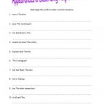 Basic Sentence Structure Worksheet Worksheet   Free Esl Printable | Free Printable Sentence Correction Worksheets