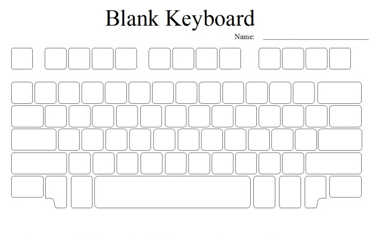 Blank Computer Keyboard | Keyboarding Lessons | Keyboard, Computer