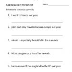 Capitalization Worksheets | Capitalization Practice Worksheet   Free | Free Printable Worksheets For Highschool Students