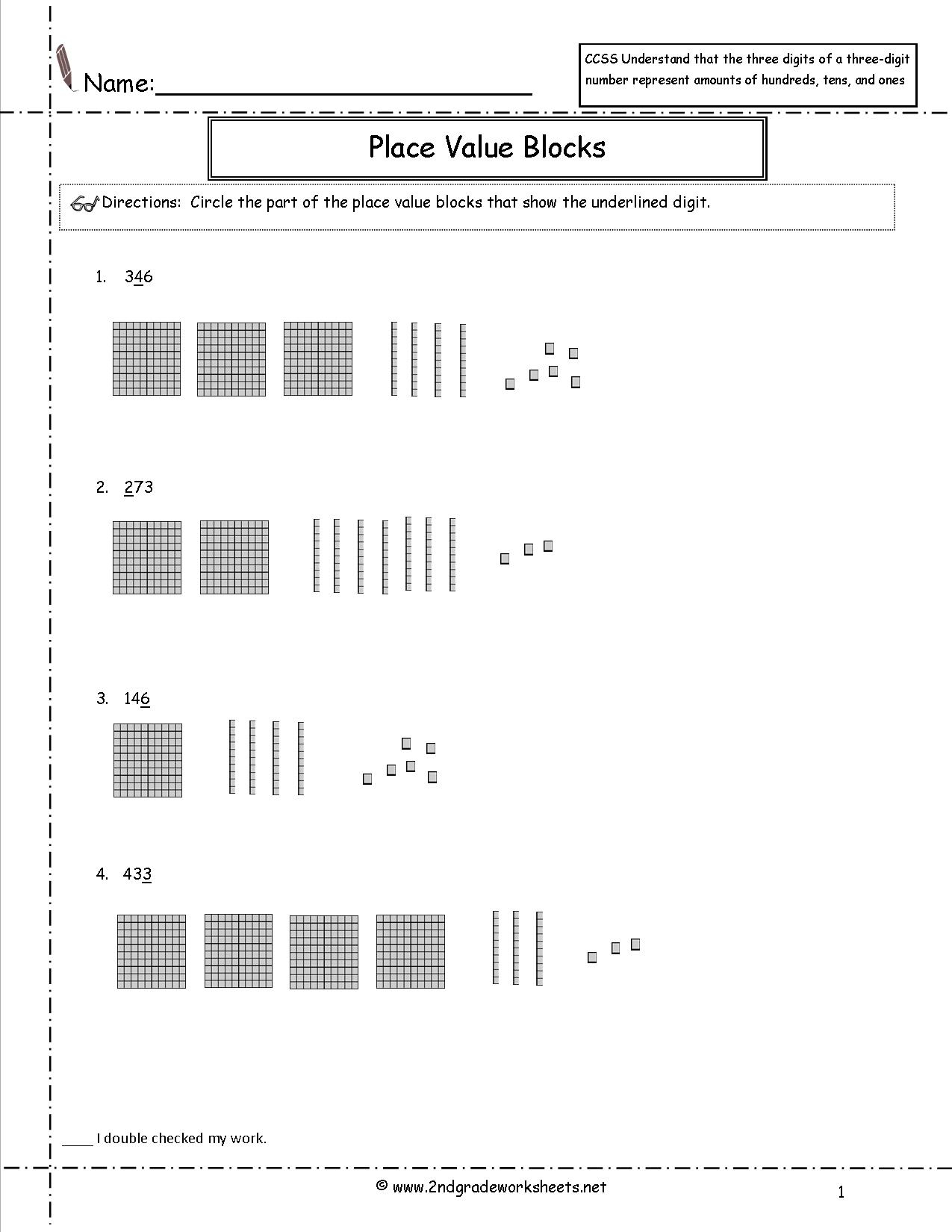 Ccss 2.nbt.1 Worksheets Place Value Worksheets. | Place Value Hundreds Tens Ones Worksheets Printable