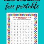 Christmas Around The World Word Search | Printables | Christmas | Christmas Around The World Worksheets Printables