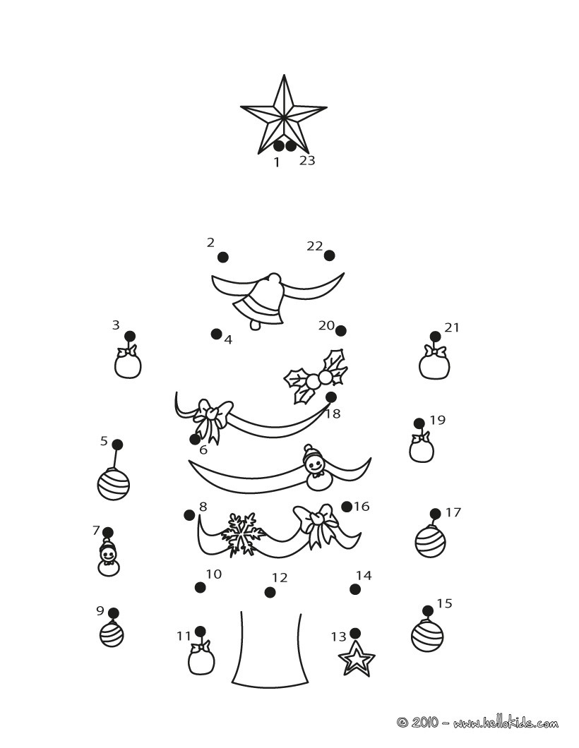 Christmas Dot To Dot - 24 Free Dot To Dot Printable Worksheets For Kids | Free Christmas Connect The Dots Worksheets Printable