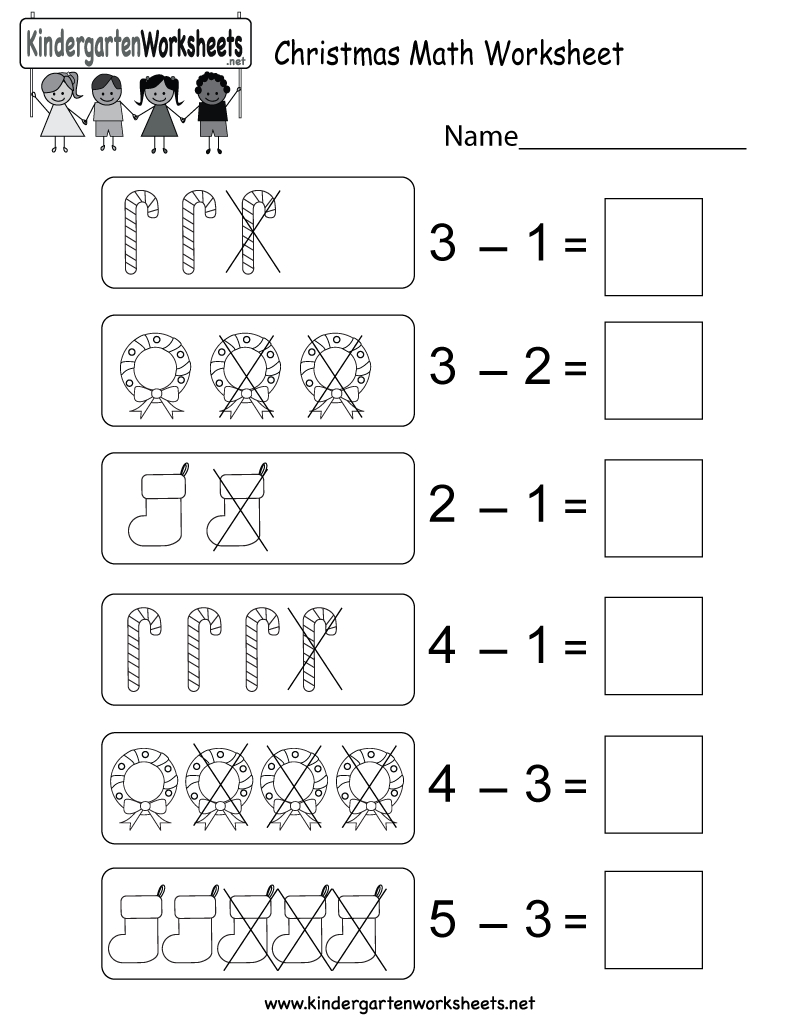 Christmas Math Worksheet - Free Kindergarten Holiday Worksheet For Kids | Free Printable Christmas Math Worksheets Kindergarten