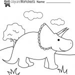 Coloring Page ~ Awesome Free Coloring Worksheets Printable Dinosaur | Dinosaur Printable Worksheets