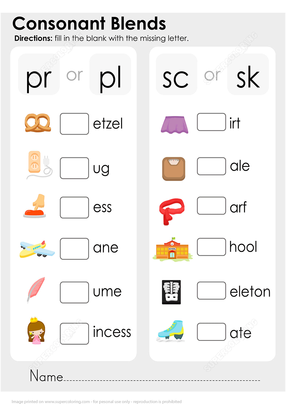 Consonant Blends Worksheet | Free Printable Puzzle Games | Free Printable Consonant Blends Worksheets