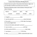 Context Clues Worksheet Writing Part 8 Intermediate | Reading Games | Context Clues Printable Worksheets 6Th Grade