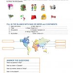 Continents And Countries Worksheet   Free Esl Printable Worksheets | Continents Worksheet Printable