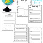 Current Events   The Curriculum Corner 4 5 6 | Current Events Printable Worksheet