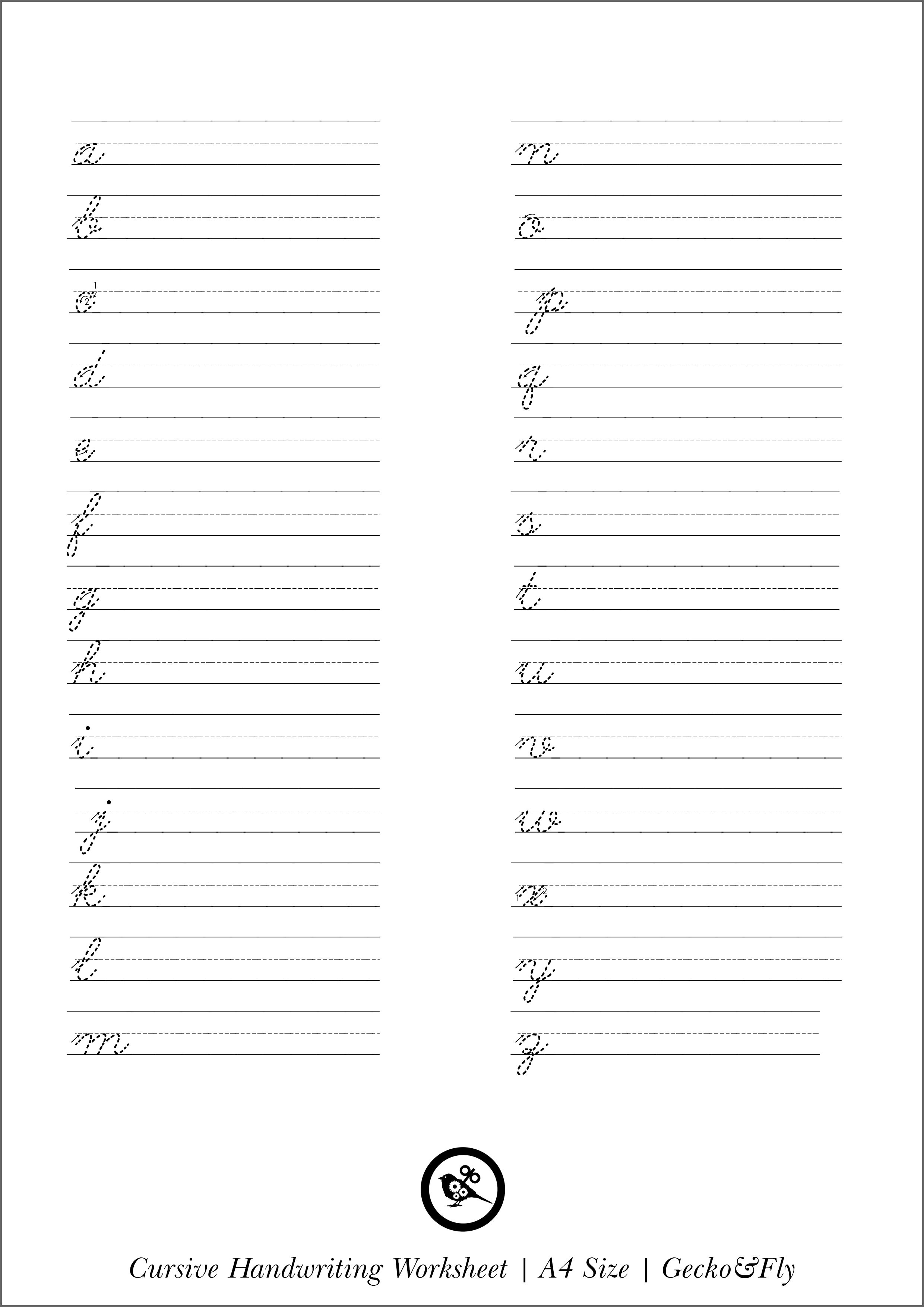 Handwriting Sheets Free Printable