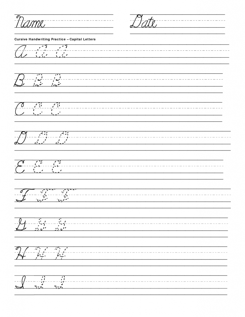 Printable Cursive Handwriting Worksheet Generator Printable Worksheets