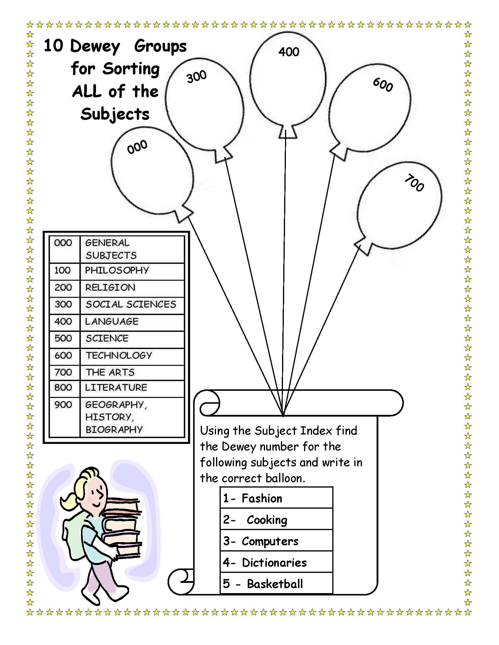 Cute, To Bad I Killed Dewey. Library Skills Worksheet. | Cool Ideas | Free Printable Library Skills Worksheets