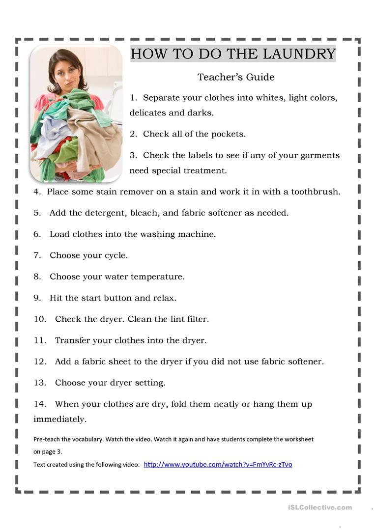 laundry-worksheets