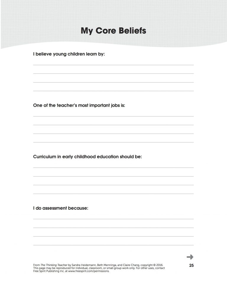 Download "my Core Beliefs," A Free Printable Worksheet From "the | Cbt