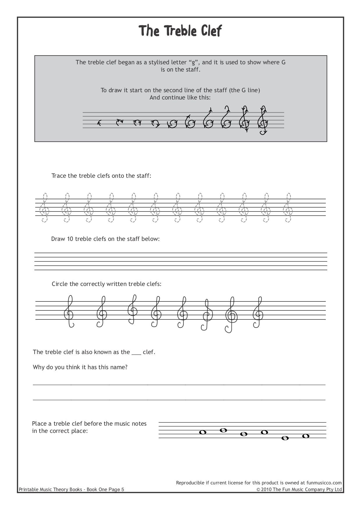 Downloadable Music Theory Worksheets At Funmusicco | Music | Free Printable Music Theory Worksheets