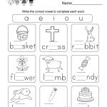 Easter Phonics Worksheet   Free Kindergarten Holiday Worksheet For Kids | Free Printable Easter Worksheets For Preschoolers