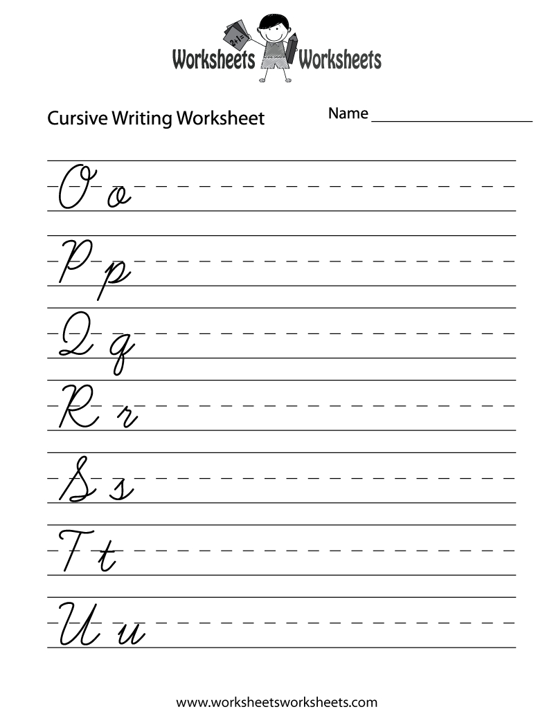Easy Cursive Writing Worksheet Printable | Handwriting | Cursive | Create Cursive Worksheets Printable