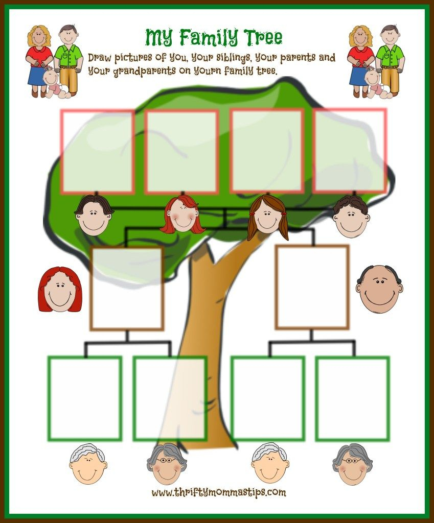Easy Family Tree Printable For Traditional Families | Curriculum | My Family Tree Free Printable Worksheets