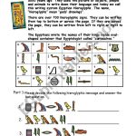 Egypt Hieroglyphs   Esl Worksheetshellytkhr | Printable Decoding Worksheets