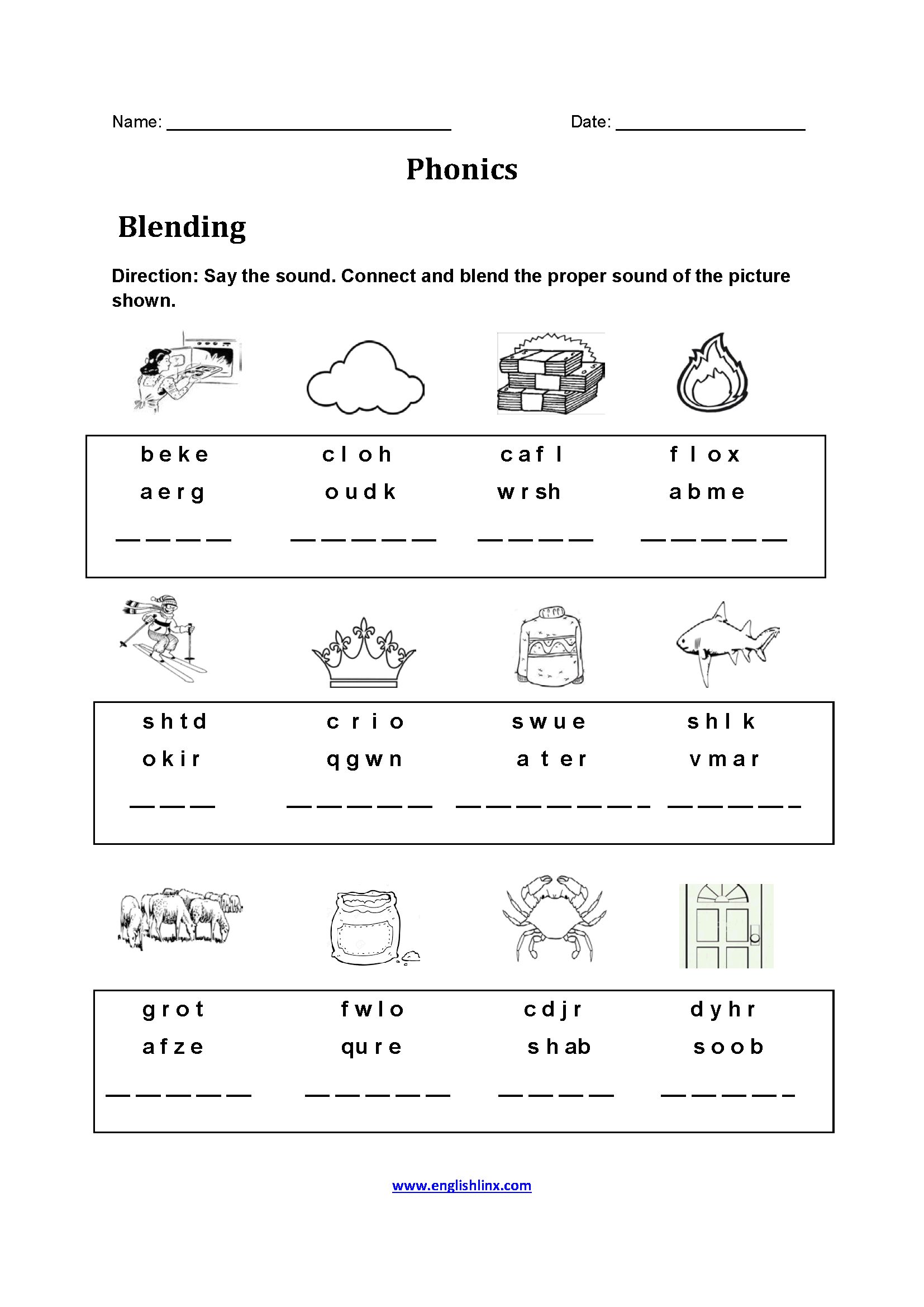Englishlinx | Phonics Worksheets | Phonics Worksheets For Adults Printable