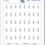 Fact Family Worksheets | Mad Minute Math Subtraction Worksheets Printable