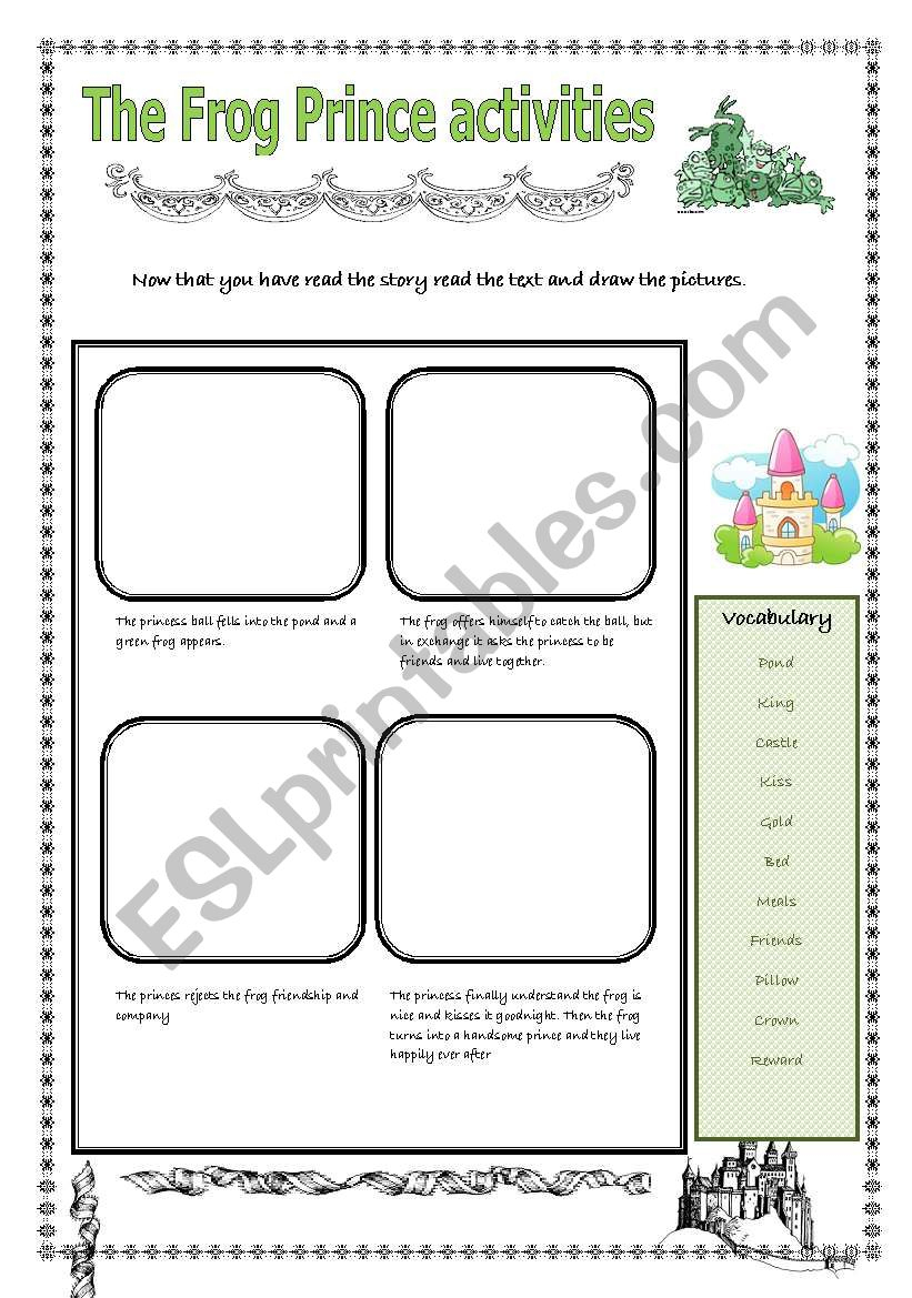 Fairy Tales: The Frog Prince Activities - Esl Worksheetpastanaga | The Frog Prince Worksheets Printable