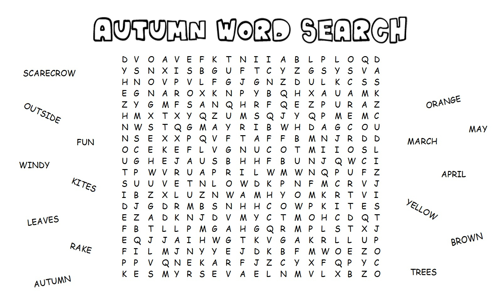 Fall Word Search For Brain Training | Activity Shelter | Fall Word Search Printable Worksheets