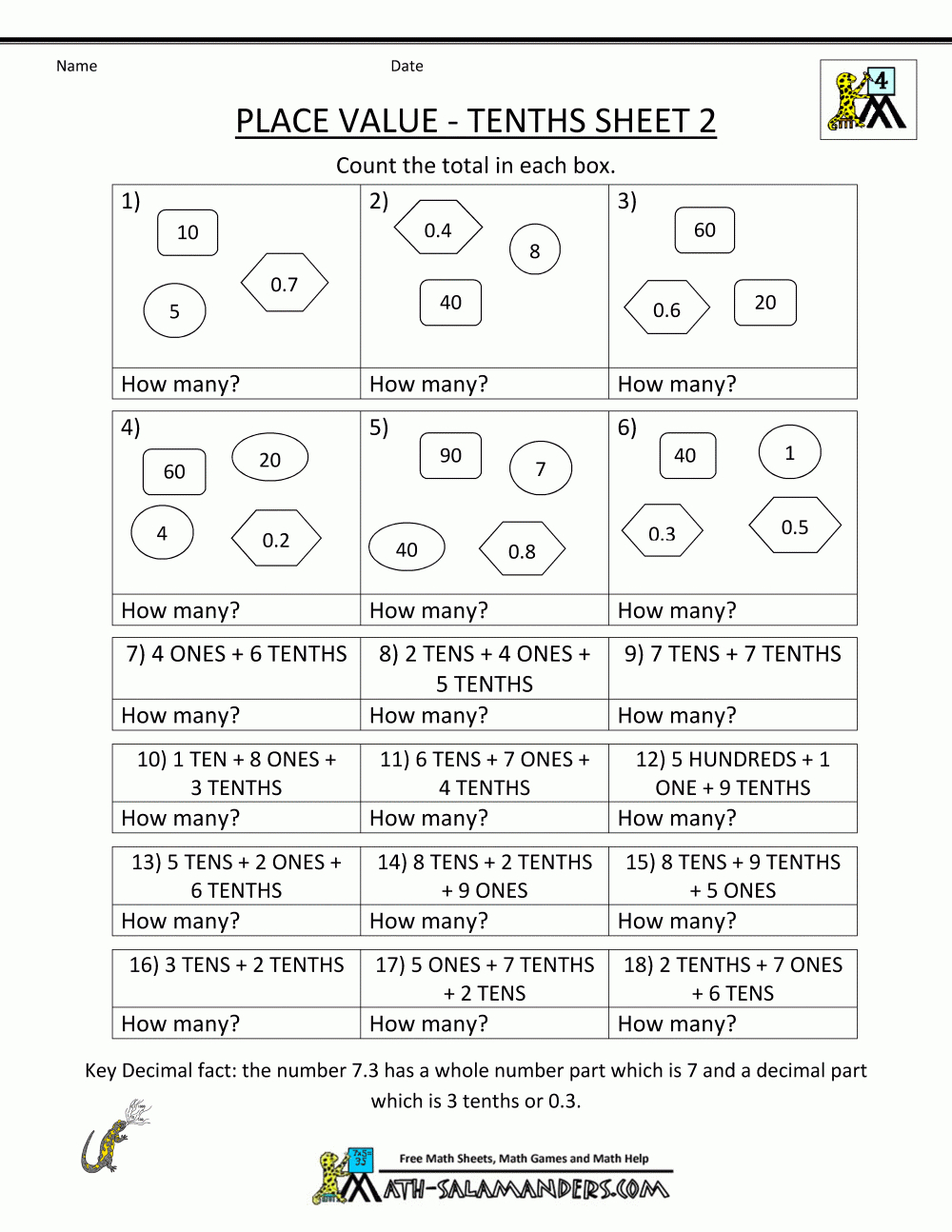 Fourth Grade Beginning Of The Year Math Ideas - Google Search | Place Value Worksheets 4Th Grade Free Printable