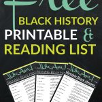 Free Black History Month Worksheet + A Reading List | Black History Month Free Printable Worksheets