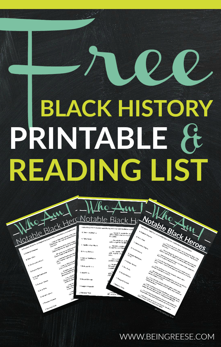 Free Black History Month Worksheet + A Reading List | Black History Month Free Printable Worksheets