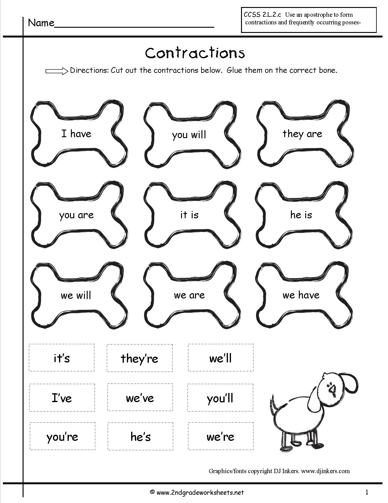 Free Contractions Worksheets And Printouts | Printable Contraction Worksheets 2Nd Grade