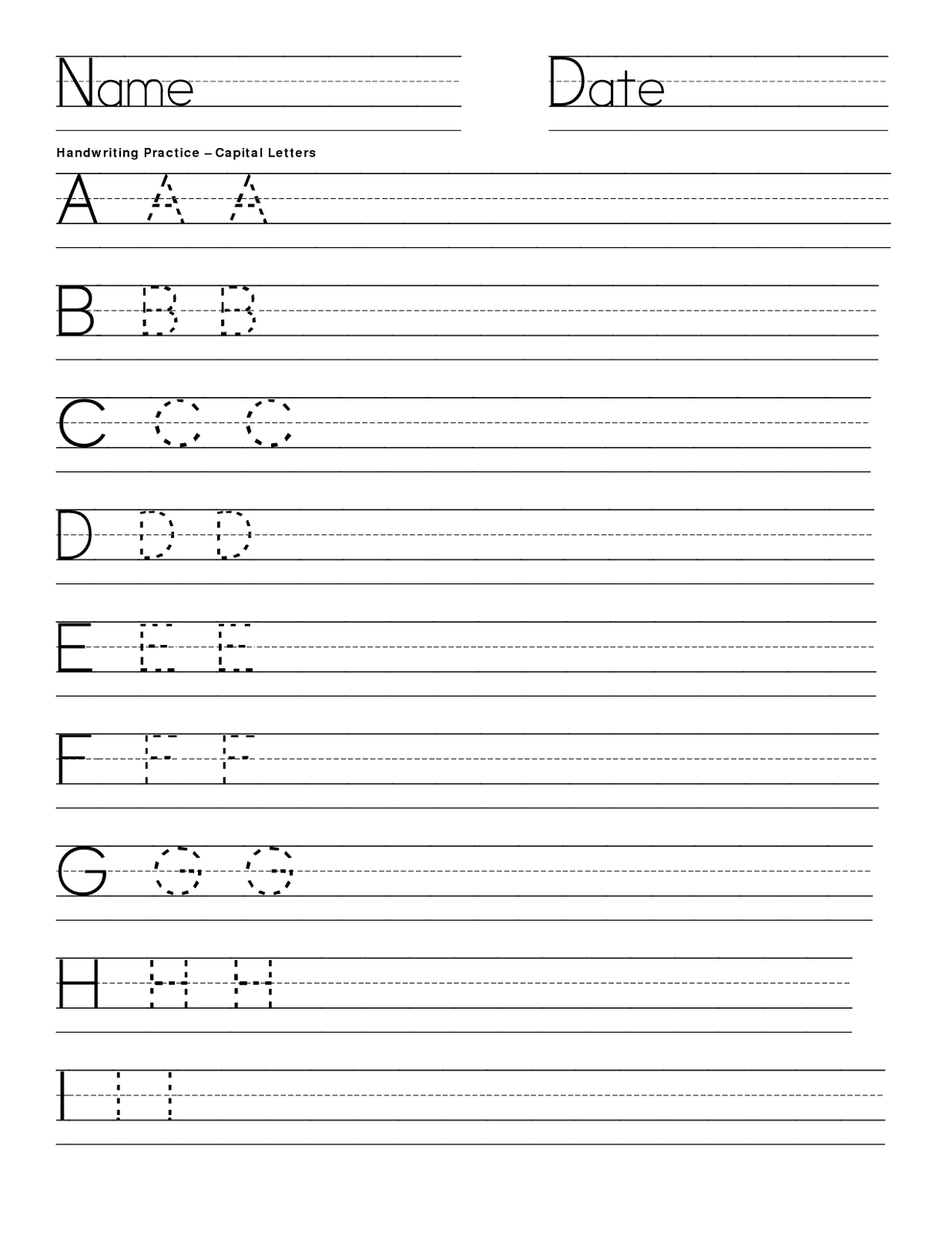 Free Handwriting Worksheets For Kids | Printable Alphabet Worksheet | Printable Alphabet Handwriting Worksheets