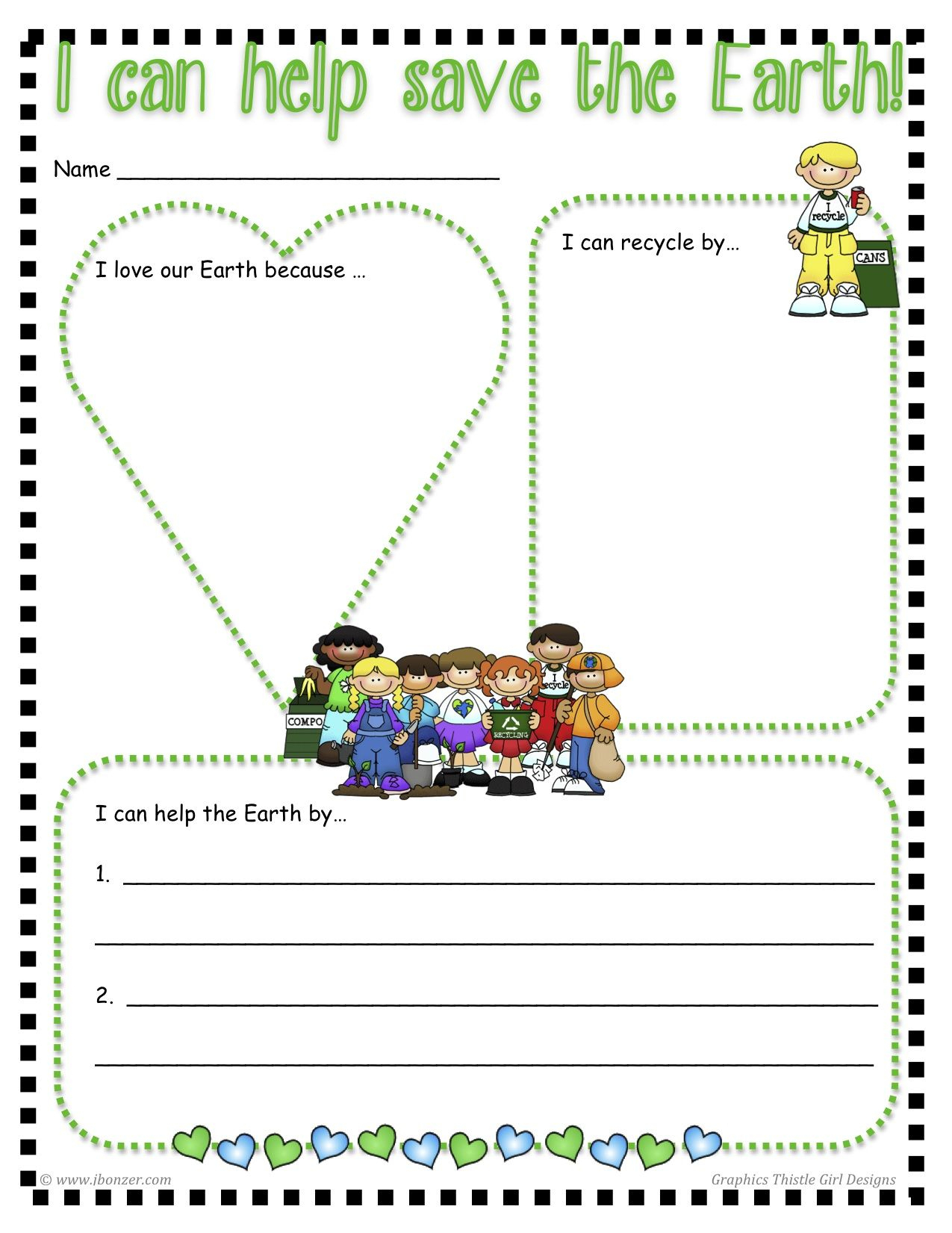 Free &amp;quot;i Can Help Save The Earth&amp;quot; Printable | Earth Day Activities | Earth Printable Worksheets