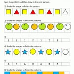 Free Kindergarten Worksheets Spot The Patterns | Free Printable Sequencing Worksheets For Kindergarten
