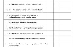 Free My Editing Checklist - 1 Sheet. I Used This With My 3Rd, 4Th | Free Printable Editing Worksheets For 5Th Grade