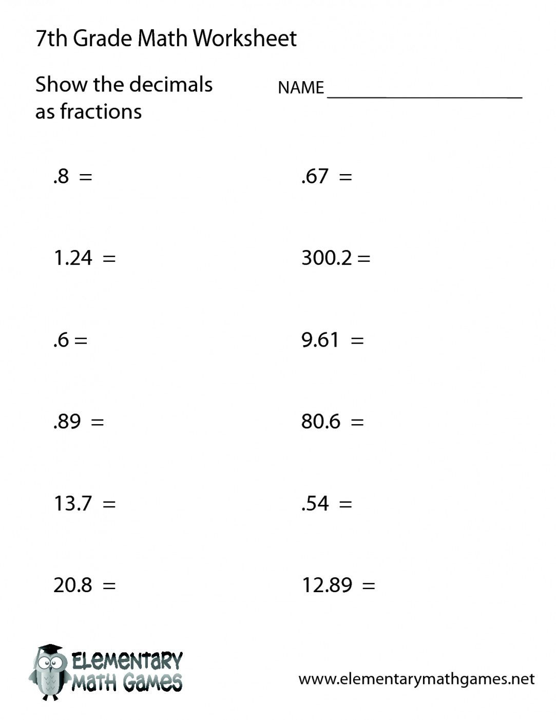 Free Printable 7Th Grade Math Worksheets | Lostranquillos - Free | 7Th Grade Math Worksheets Printable