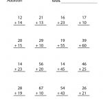 Free Printable Addition Worksheet For Second Grade | Printable Second Grade Math Worksheets