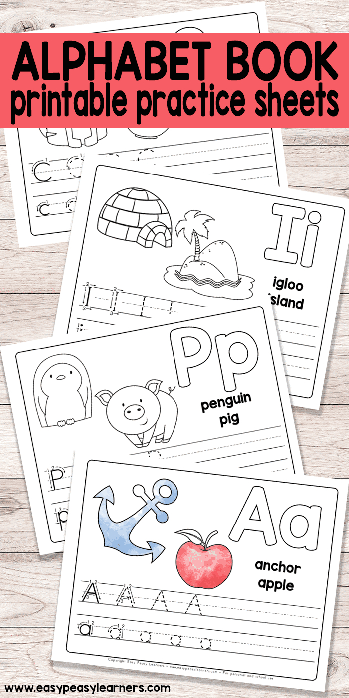 Free Printable Alphabet Book - Alphabet Worksheets For Pre-K And K | Free Printable Alphabet Worksheets